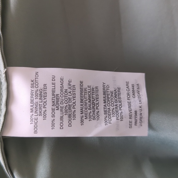 J.Crew Pistachio Green Strapless Silk Dress Size 00 - Picture 7 of 7